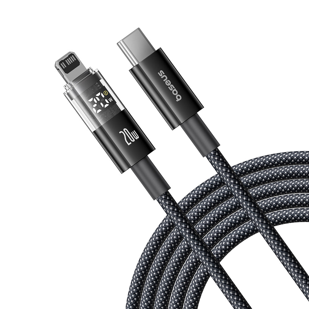 Καλώδιο Δεδομένων και Φόρτισης USB-C - Lightning Baseus Display 2, 20W, 2m, Μαύρο P10382703121-01