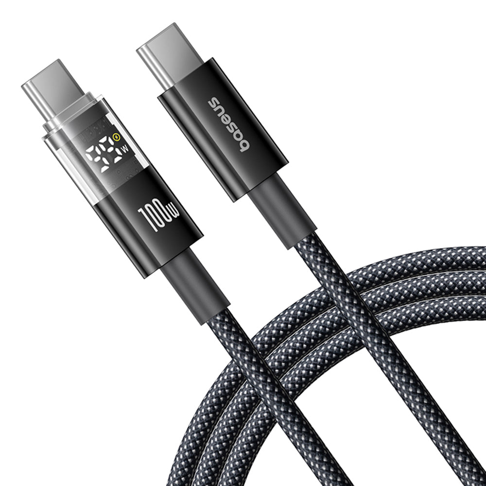 Καλώδιο Δεδομένων και Φόρτισης USB-C - USB-C Baseus Display 2, 100W, 1m, Μαύρο P10382702121-00