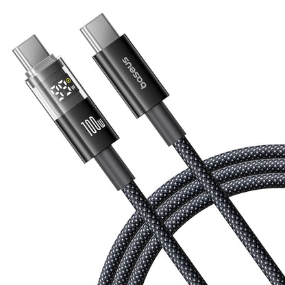 Καλώδιο Δεδομένων και Φόρτισης USB-C - USB-C Baseus Display 2, 100W, 1m, Μαύρο P10382702121-00