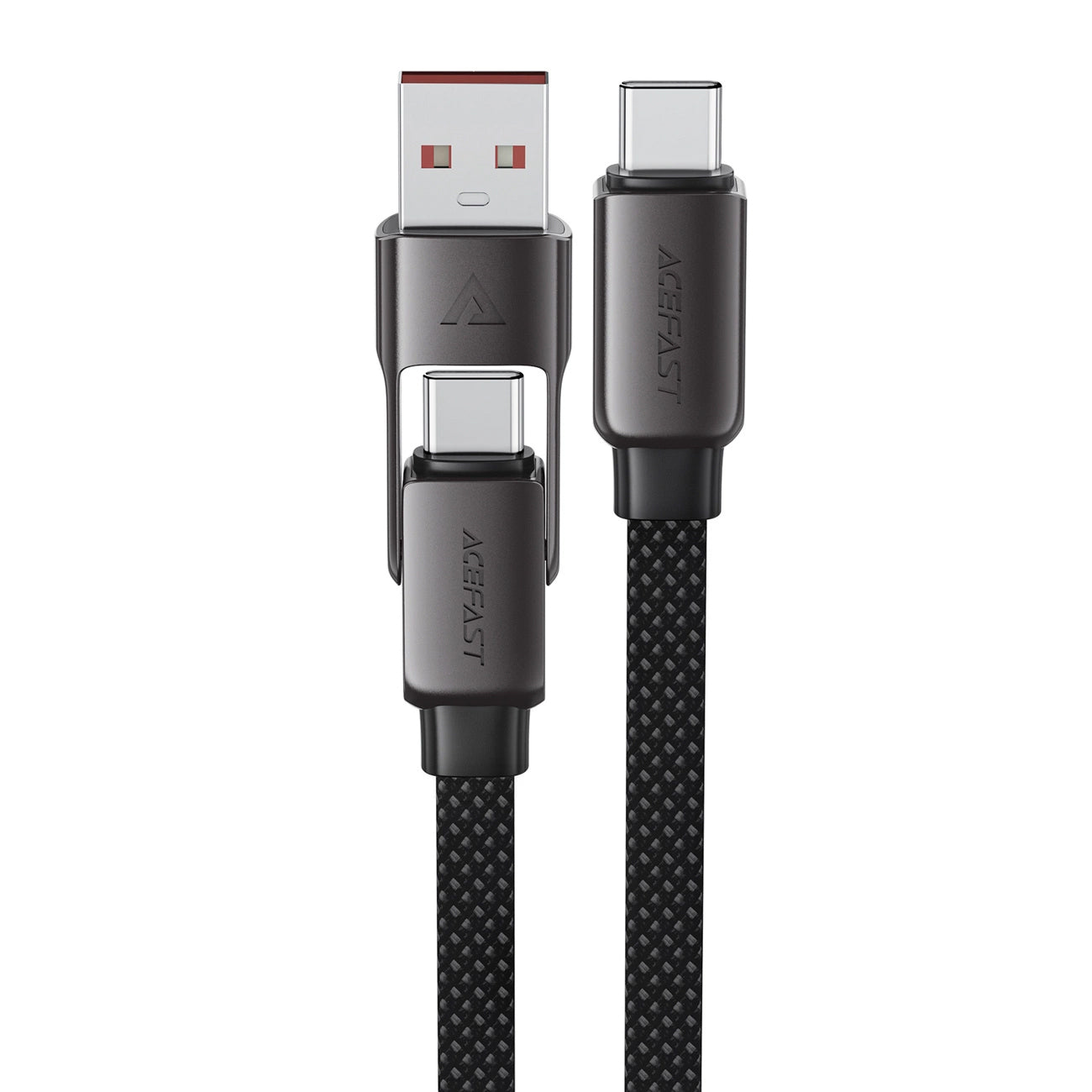 Καλώδιο Δεδομένων και Φόρτισης USB-C - USB-A / USB-C Acefast C13-05, 60W, 0.2m, Μαύρο