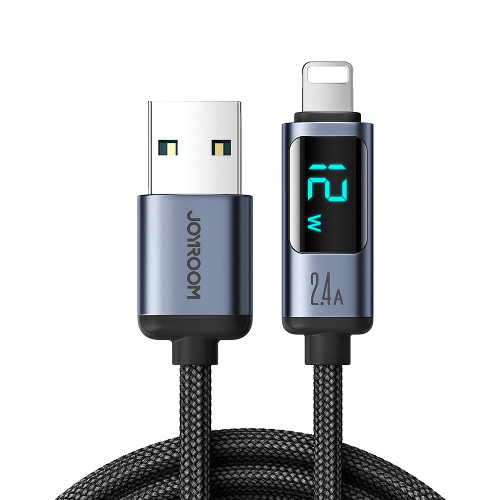 Καλώδιο Δεδομένων και Φόρτισης USB-A - Lightning Joyroom S-A16 Prism Display, 12W, 1.2m, Μαύρο
