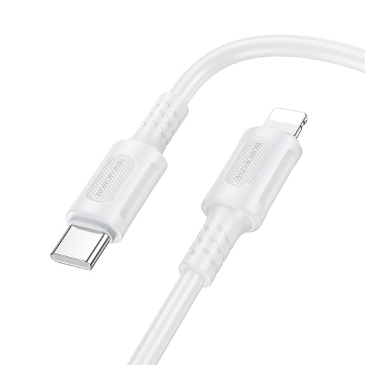 Καλώδιο Δεδομένων και Φόρτισης USB-C - Lightning Borofone BX111 Feliz, 27W, 1m, Λευκό