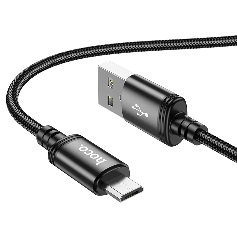 USB-A to microUSB Data and Charging Cable HOCO X89, 18W, 1m, Black