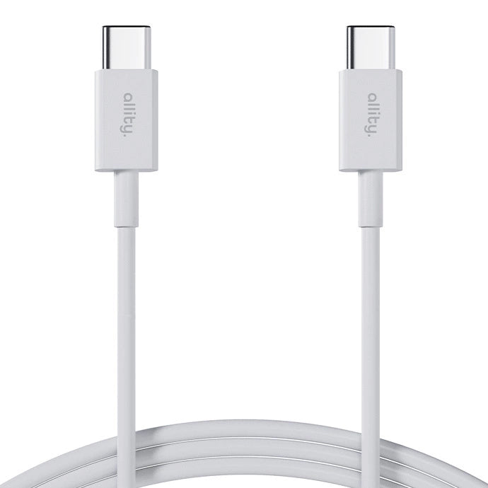 Καλώδιο Δεδομένων και Φόρτισης USB-C - USB-C Allity. AUC-03, 100W, 2m, Λευκό