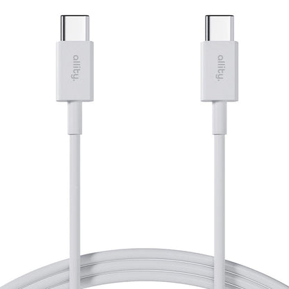 Καλώδιο Δεδομένων και Φόρτισης USB-C - USB-C Allity. AUC-03, 100W, 2m, Λευκό