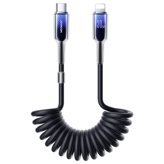 Καλώδιο Δεδομένων και Φόρτισης USB-C - Lightning Joyroom S-A43 Crystal, 30W, 1.5m, Μαύρο