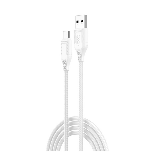 Καλώδιο Δεδομένων και Φόρτισης USB-A - USB-C XO Design NB235, 18W, 1m, Λευκό