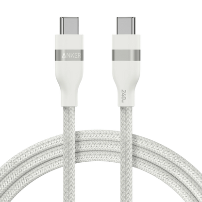 Καλώδιο Δεδομένων και Φόρτισης USB-C - USB-C Anker, 240W, 1.8m, Λευκό A82E2H22