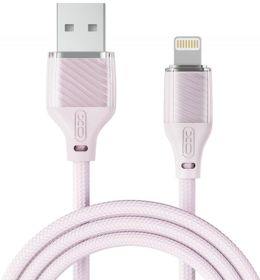 Καλώδιο Δεδομένων και Φόρτισης USB-A - Lightning XO Design NB291, 18W, 1m, Ροζ