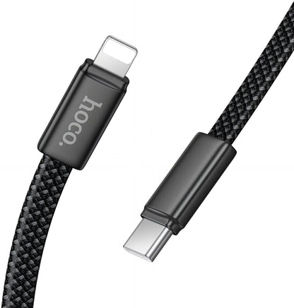 Καλώδιο Δεδομένων και Φόρτισης USB-C - Lightning HOCO X125, 30W, 1m, Μαύρο