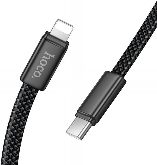 Καλώδιο Δεδομένων και Φόρτισης USB-C - Lightning HOCO X125, 30W, 1m, Μαύρο