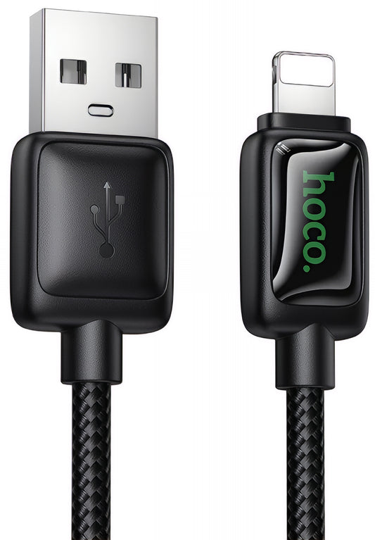 Καλώδιο Δεδομένων και Φόρτισης USB-A - Lightning HOCO U146, 12W, 1.2m, Μαύρο