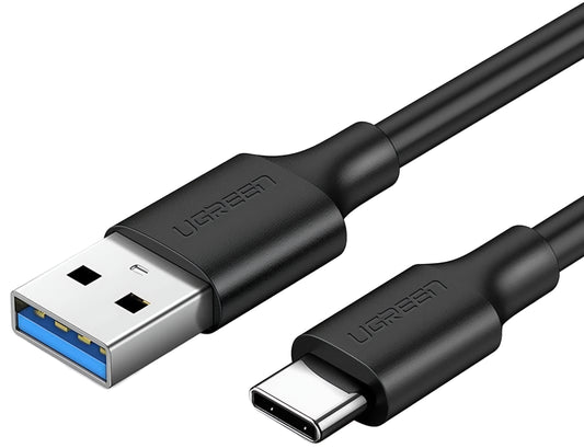 Καλώδιο Δεδομένων και Φόρτισης USB-A - USB-C UGREEN US184, 18W, 0.5m, Μαύρο