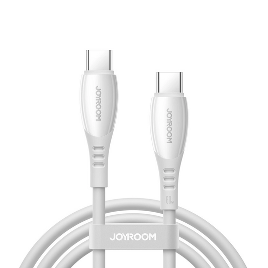 Καλώδιο Δεδομένων και Φόρτισης USB-C - USB-C Joyroom S-A59 Vibrant, 60W, 1.2m, Λευκό