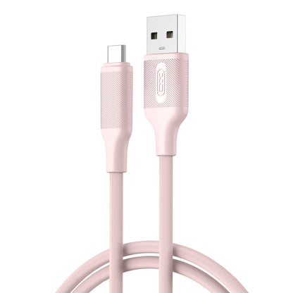 Καλώδιο Δεδομένων και Φόρτισης USB-A - USB-C XO Design NB265, 18W, 1m, Ροζ