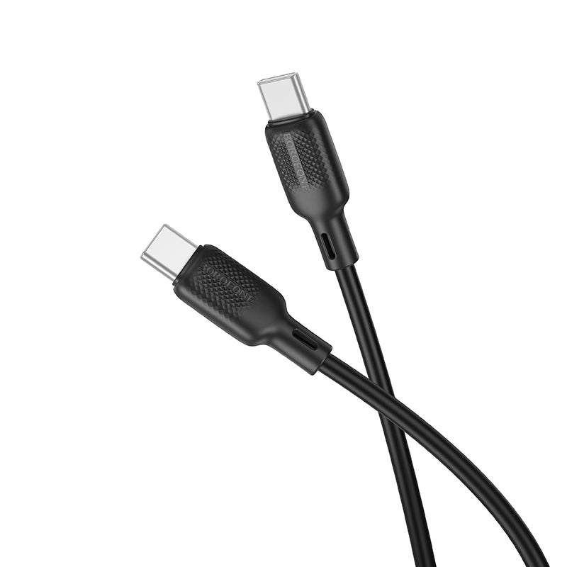 Καλώδιο Δεδομένων και Φόρτισης USB-C - USB-C Borofone BX113 Lenny, 60W, 1μ, Μαύρο
