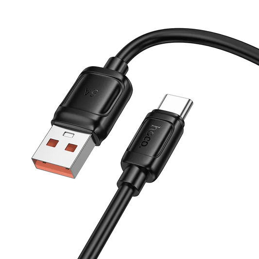 Καλώδιο Δεδομένων και Φόρτισης USB-A - USB-C HOCO X115, 100W, 1μ, Μαύρο