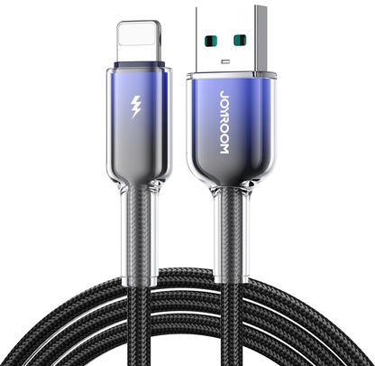 Καλώδιο Δεδομένων και Φόρτισης USB-A - Lightning Joyroom S-A42, 18W, 1.2m, Μαύρο