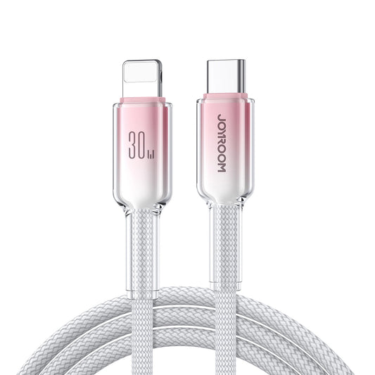 Καλώδιο Δεδομένων και Φόρτισης USB-C - Lightning Joyroom S-A42, 30W, 1.2m, Λευκό