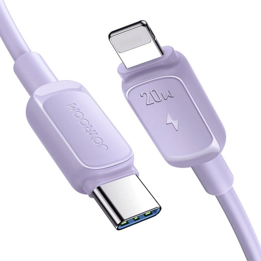 Καλώδιο Δεδομένων και Φόρτισης USB-C - Lightning Joyroom S-A14, 20W, 1.2m, Μωβ