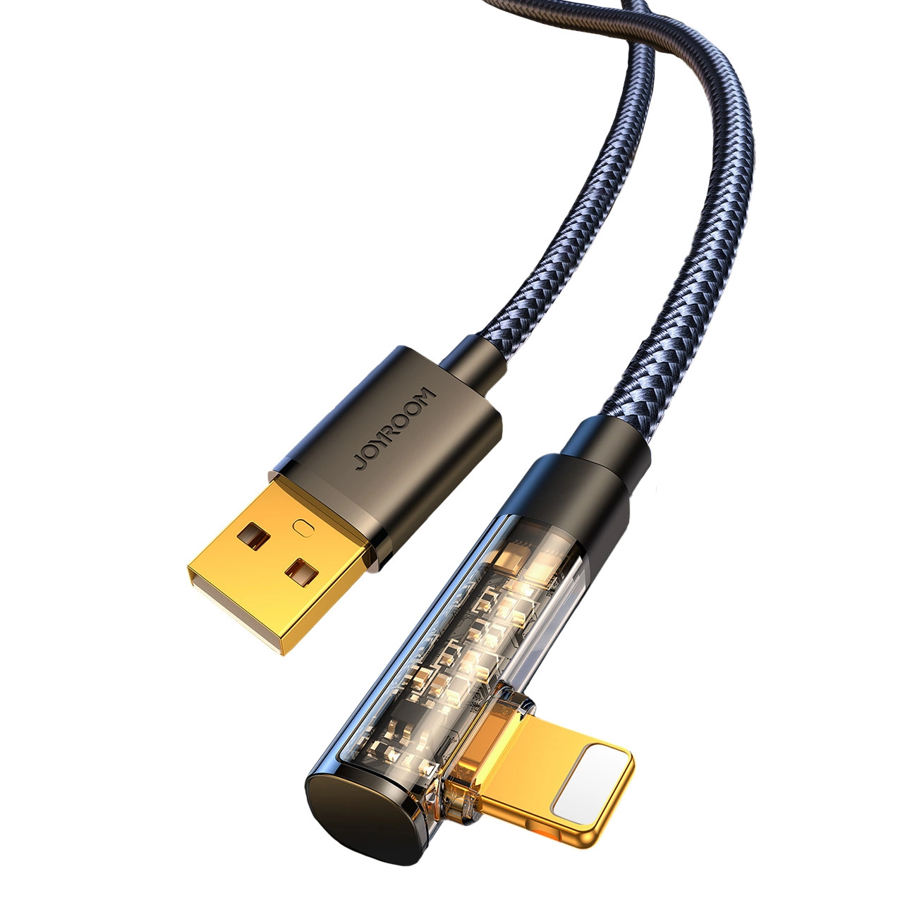 Καλώδιο Δεδομένων και Φόρτισης USB-A - Lightning Joyroom S-UL012A6 Γωνιακό, 18W, 1.2μ, Μαύρο