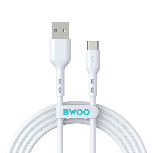 Καλώδιο Δεδομένων και Φόρτισης USB-A - USB-C BWOO BO-X172C-2M, 15W, 2μ, Λευκό