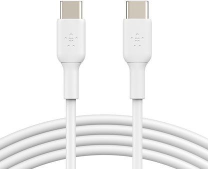 Καλώδιο Δεδομένων και Φόρτισης USB-C - USB-C Belkin BoostCharge, 60W, 1μ, Σετ 2 τεμαχίων, Λευκό CAB003bt1MWH2PK