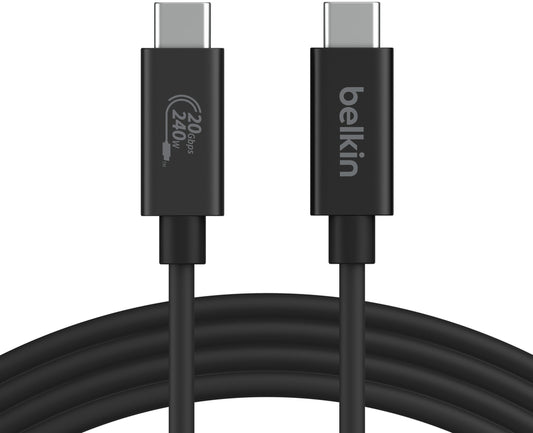 Καλώδιο Δεδομένων και Φόρτισης USB-C - USB-C Belkin Connect, 240W, 2m, Μαύρο INZ004bt2MBK
