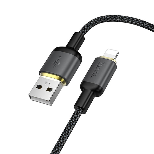Καλώδιο Δεδομένων και Φόρτισης USB-A - Lightning HOCO X128 Benefit, 12W, 1m, Μαύρο