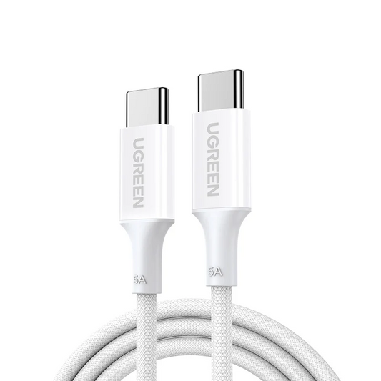 Καλώδιο Δεδομένων και Φόρτισης USB-C - USB-C UGREEN L502 (35221), 100W, 2μ, Λευκό