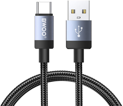 USB-A to USB-C Data and Charging Cable BWOO BO-X401C, 18W, 1m, Black