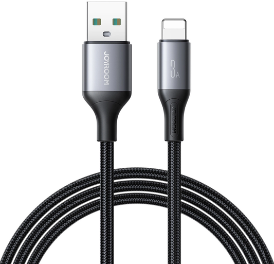 Καλώδιο Δεδομένων και Φόρτισης USB-A - Lightning Joyroom S-A28 Flash, 18W, 1m, Μαύρο