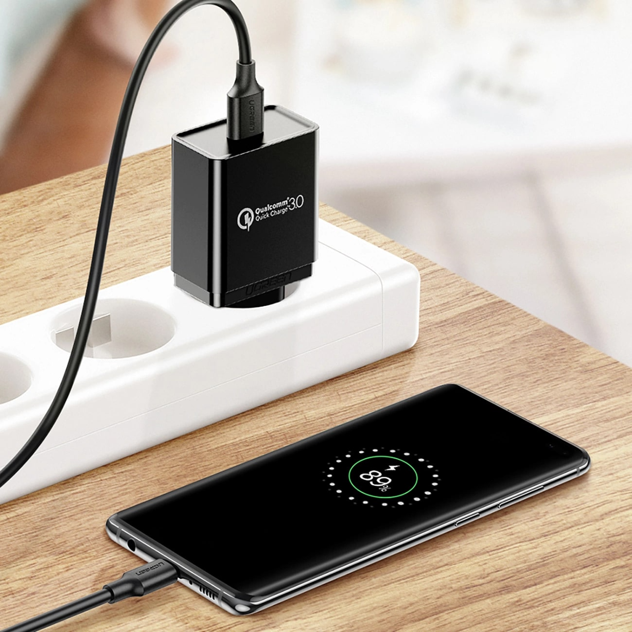 Καλώδιο Δεδομένων και Φόρτισης USB-A - USB-C UGREEN US184, 18W, 0.5m, Μαύρο