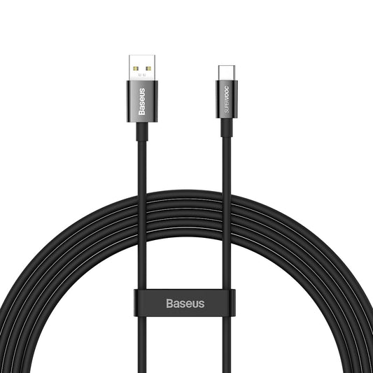 Καλώδιο Δεδομένων και Φόρτισης USB-A - USB-C Baseus Superior Series, 65W, 2m, Μαύρο CAYS001001