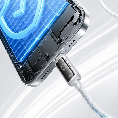 Καλώδιο Δεδομένων και Φόρτισης USB-C - USB-C Joyroom S-A55 StarFlight Display, 100W, 1.2m, Λευκό