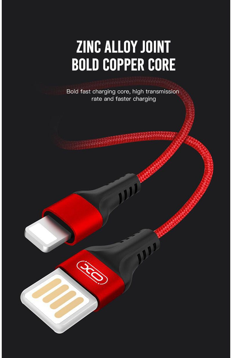 Καλώδιο Δεδομένων και Φόρτισης USB-A - microUSB XO Design NB118, 18W, 1m, Κόκκινο