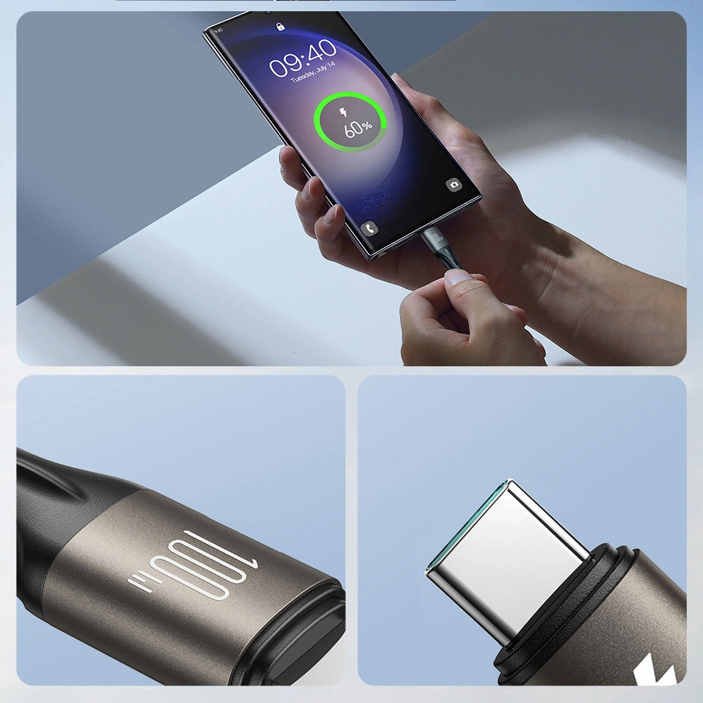 Καλώδιο Δεδομένων και Φόρτισης USB-C - USB-C Joyroom S-A25 Light-Speed, 100W, 1.2m, Μαύρο