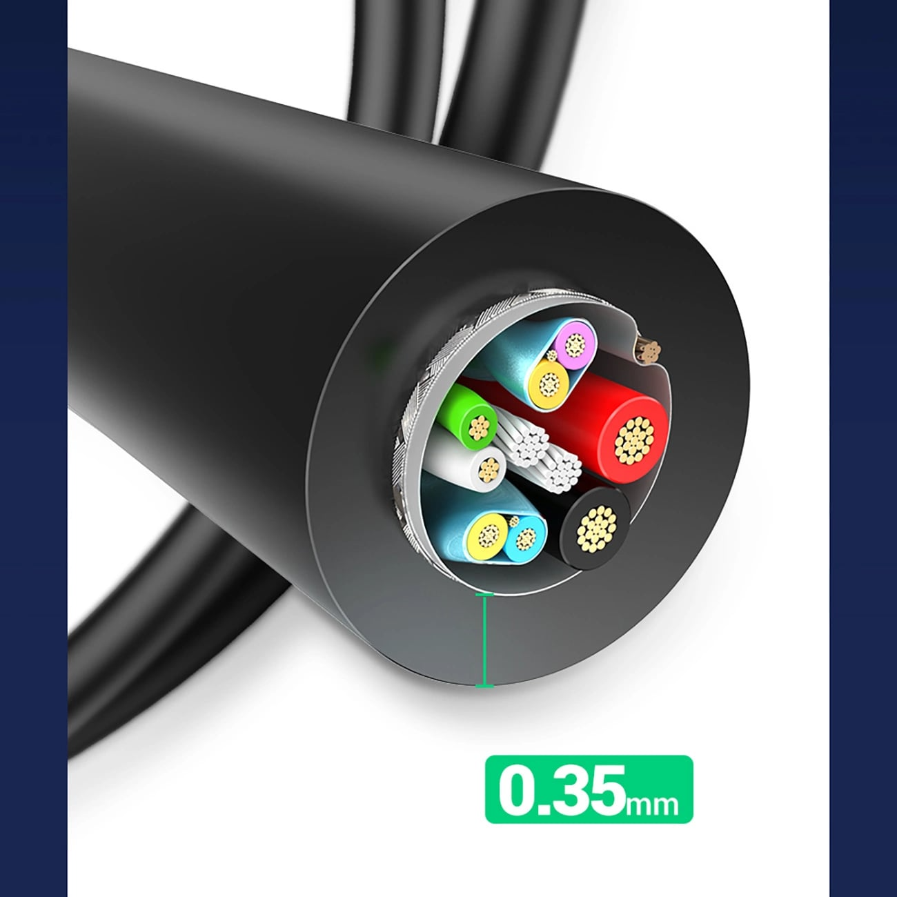 Καλώδιο Δεδομένων και Φόρτισης USB-A - USB-C UGREEN US184, 18W, 0.5m, Μαύρο