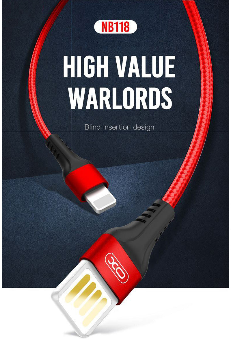 Καλώδιο Δεδομένων και Φόρτισης USB-A - microUSB XO Design NB118, 18W, 1m, Κόκκινο