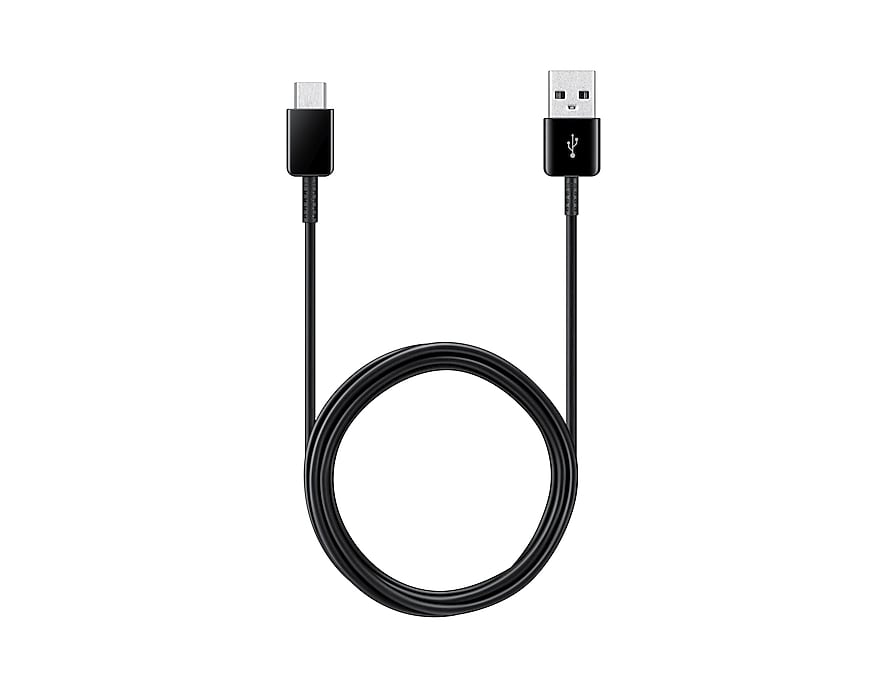 Καλώδιο δεδομένων και φόρτισης Samsung USB-A σε USB-C 2 τεμαχίων, 25W, 1,5m, μαύρο EP-DG930MBEGGWWWW