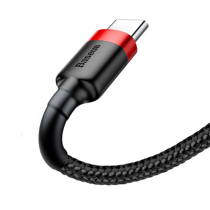 Καλώδιο δεδομένων και φόρτισης USB-A - USB-C Baseus Cafule, 60W, 1m, κόκκινο CATKLF-B91