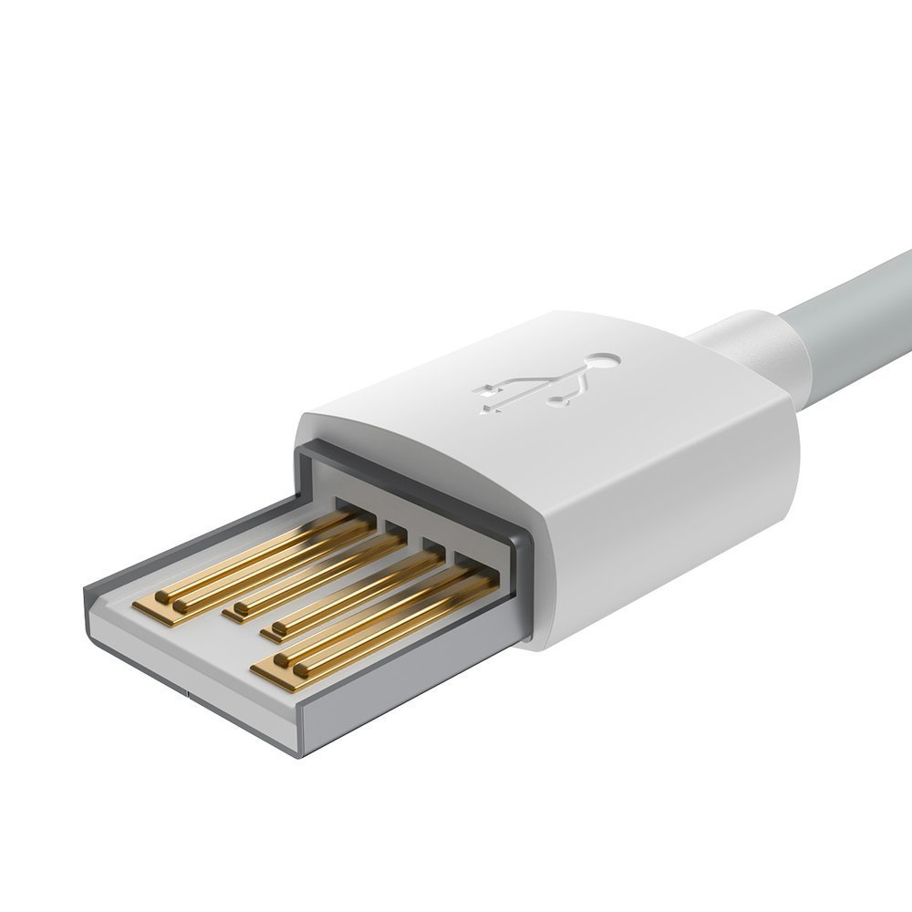 Καλώδιο δεδομένων και φόρτισης USB-A - Lightning Baseus Simple Wisdom, 18W, 1.5m, σετ 2 τεμαχίων, λευκό TZCALZJ-02