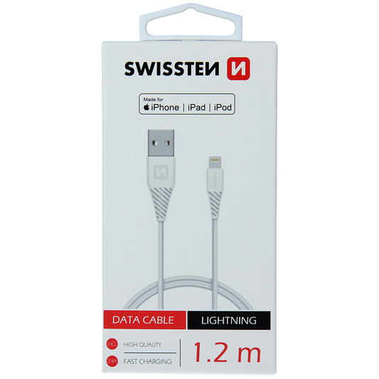 Καλώδιο δεδομένων και φόρτισης USB-A - Lightning Swissten, 18W, 1.2m, λευκό 71526501