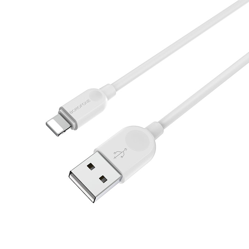 Καλώδιο δεδομένων και φόρτισης USB-A - Lightning Borofone BX14 LinkJet, 18W, 1m, Λευκό