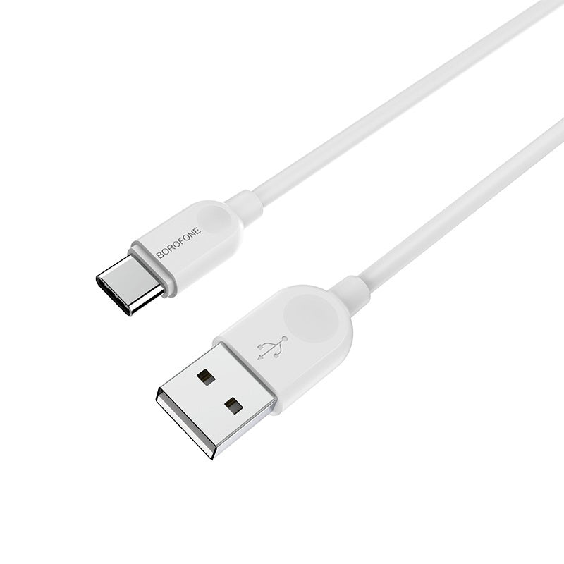 Καλώδιο δεδομένων και φόρτισης USB-A - USB-C Borofone BX14 LinkJet, 18W, 1m, Λευκό