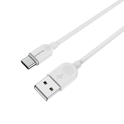 Καλώδιο δεδομένων και φόρτισης USB-A - USB-C Borofone BX14 LinkJet BX14, 18W, 2m, Λευκό