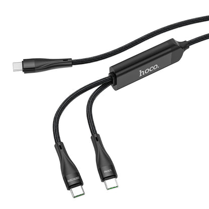 Καλώδιο δεδομένων και φόρτισης USB-C - USB-C HOCO U102 Super, 100W, 1.2m, Μαύρο