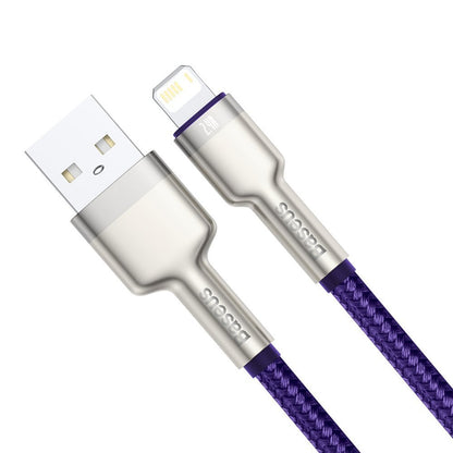 Καλώδιο δεδομένων και φόρτισης USB-A - Lightning Baseus Cafule Metal Series, 18W, 1m, μωβ CALJK-A05