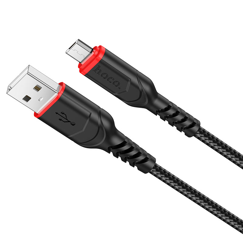 Καλώδιο δεδομένων και φόρτισης HOCO X59 Victory USB-A - microUSB, 18W, 1m, Μαύρο