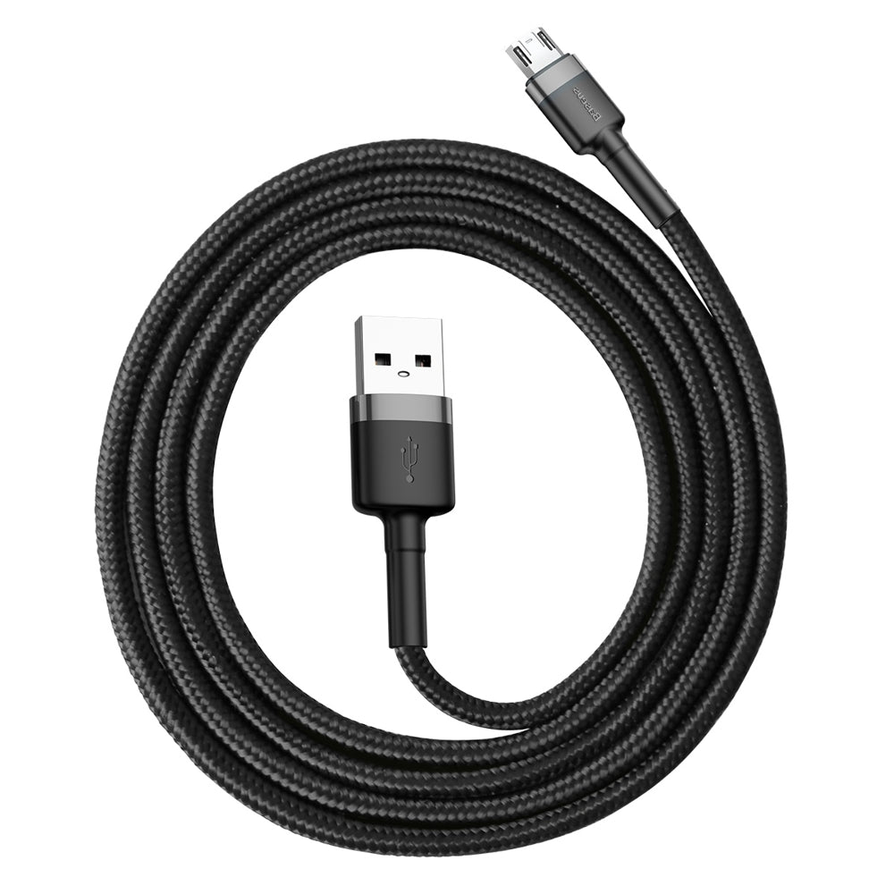 Καλώδιο δεδομένων και φόρτισης USB-A - microUSB Baseus Cafule, 18W, 1m, γκρι CAMKLF-BG1